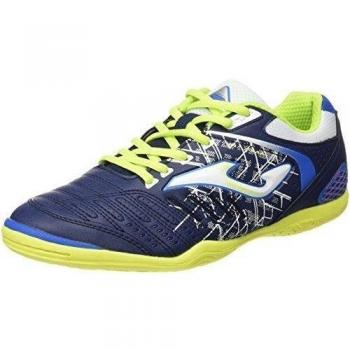 JOMA MAXIMA 603 MARINO-ROYAL-LIMON FLUOR INDOOR - Zapatillas de fútbol SALA para hombre, color marino-royal, talla 10
