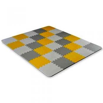 Kinderkraft Manta Juegos Bebé LUNO, Alfombra Puzzle de Espuma, para Niños, Miel