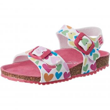 Agatha Ruiz de la Prada 192981, Sandalias con Punta Abierta para Niñas, Blanco Y Corazones