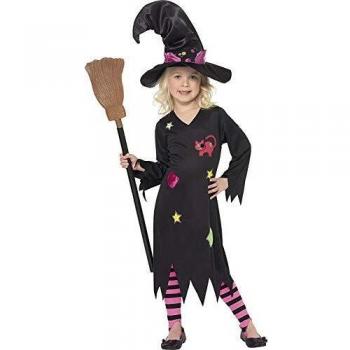 Disfraz de Bruja Carbonilla para Niña - Talla M, Ideal para Halloween