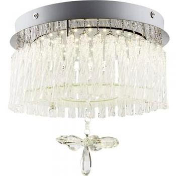Plafón LED Mathilda de cromo y metal - Ø 28cm - 840 lm