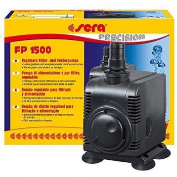sera Bomba de filtro y extracción FP 1500 30596, bomba sumergible regulable para acuarios de agua dulce y salada.