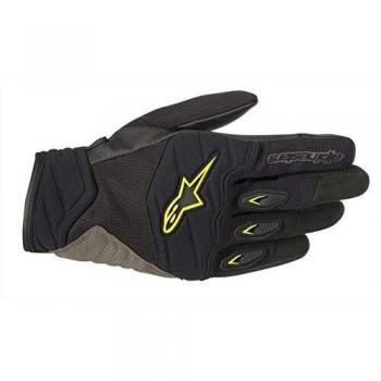 Motorcycle gloves Alpinestars Shore Gloves Black Yellow Fluo, Black/Yellow, XL