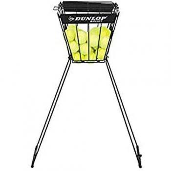 Dunlop, Recogedor de Pelotas Unisex-Adulto, Capacidad para 70 Bolas, Color Negro