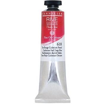 Pintura al óleo Sennelier Rive Gauche 40ml Tonalidad Rojo Cadmio Profundo