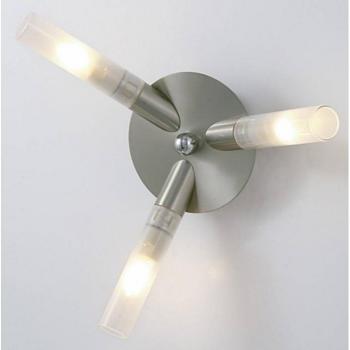 Lámpara de techo Sona 3 luces cromo satinado con vidrio esmerilado y casquillos G9