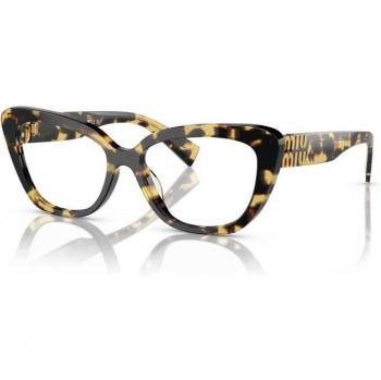 Miu Miu MU05VV 7S01O1 Women’s Cat Eye Eyeglasses Tortoiseshell Light Havana Size 53 - Blue Light Block Available
