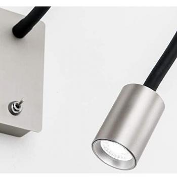 Aplique LED Kurt Níquel Mate con Brazo Flexible