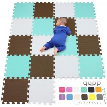 qqpp Alfombra Puzzle para Niños Bebe Infantil - Suelo de Goma EVA Suave. 18 Piezas