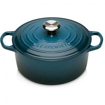 Cazuela Redonda de Hierro Fundido Le Creuset 28cm Color Verde Profundo