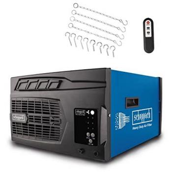 Purificador de aire Scheppach HDA-14 - Filtro pesado 100W, 3 velocidades, control remoto