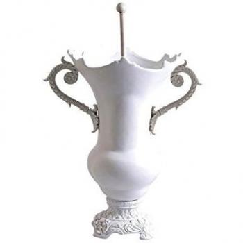 SELETTI WC Royale Cepillo de Inodoro de porcelana, piedra, Blanco, 33 x 17 x 52 cm