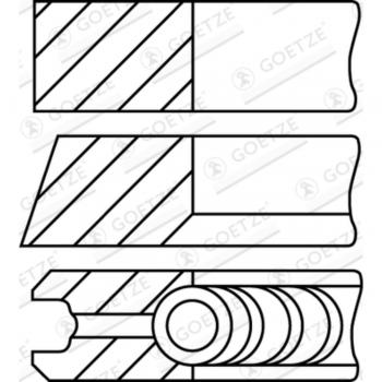 Juego de segmentos de pistón GOETZE ENGINE 08-336500-10 para OPEL, RENAULT y DACIA, diámetro del cilindro: 80mm