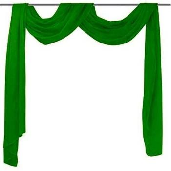 vidaXL Cortina de Gasa Transparente, 140 x 600 cm, Verde decoración hogar casa