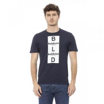 Baldinini Trend Blue Cotton T-Shirt - S