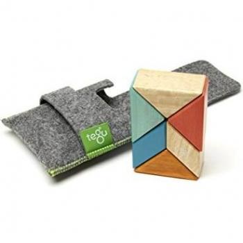 Tegu - Juego de Bloques de Construcción de madera magnéticos de 6 piezas Prismas con estuche , color/modelo surtido