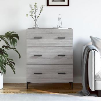 Aparador de madera de ingeniería 69,5x34x90 cm en color gris Sonoma, mueble de almacenaje para salón, buffet, armario auxiliar y armario de almacenamiento