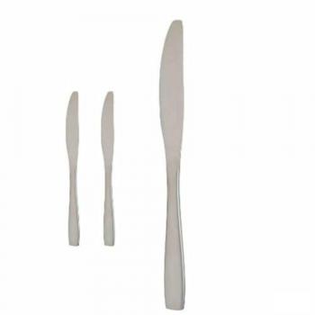 Set de Cuchillos de Acero Inoxidable Plateado (12 Unidades) 55,5 x 2 x 0,5 cm