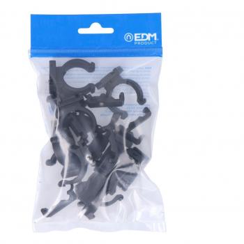 Pack 10 Abrazaderas EDM M-25 Nylon Negra para Ferroplast