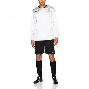 uhlsport Match Team Kit para Niño Y Adulto/Set Shorts/Jersey Y Pantalón/Camiseta De Fútbol/Manga Larga, Blanco/Negro, M, Unisex niños