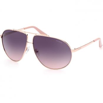 Guess Unisex Sunglasses GU5208 Shiny Rose Gold 135mm Metal Pilot Style