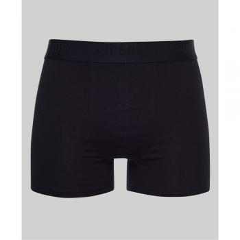 Superdry Men's Organic Cotton Boxer Shorts Triple Pack - Grey, Black, Charcoal, Size S