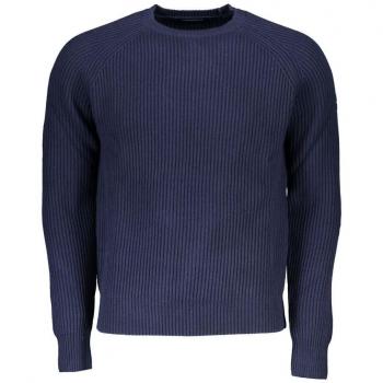 North Sails Blue Cotton Crew Neck Sweater - L