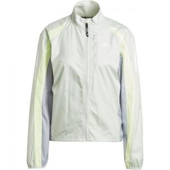 Chaqueta de running adidas Own the Run mujer colorblock blanco y verde, talla M