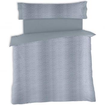 Juego de funda nórdica Tena Gris Acero Cama de 105 3 Piezas