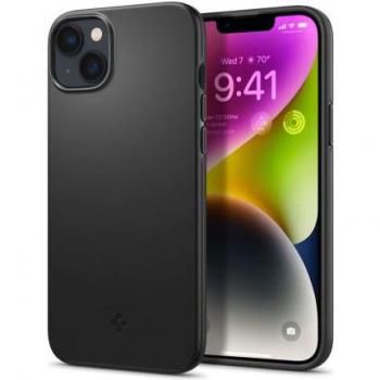 Funda delgada Spigen Thin Fit para iPhone 14 - Negra, ultradelgada y antichoque