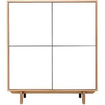 Aparador nórdico de madera y blanco Miliboo A125cm SID