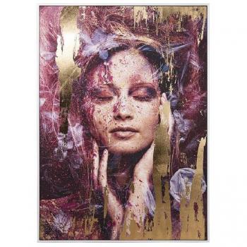 Cuadro decorativo rostro mujer nebulosa 100 x 140 cm en madera