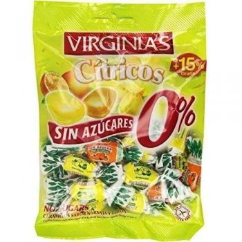 Virginias - Cítricos - Caramelos sin Azúcares sabor Naranja y Limón - 120 g