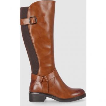 Botas de mujer CHIKA10 BEGONA 02 con caña alta, cierre de cremallera, material cuero en color tan
