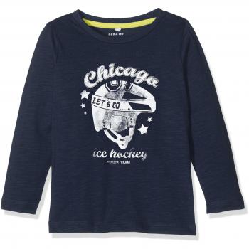 NAME IT Nitdicool Ls Top M Mini, Camisa Manga Larga para Bebés, Azul