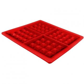 Jocca Molde de Silicona para Hacer gofres, Rojo, 18.5 cm