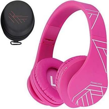 Auriculares para niños, PowerLocus Auriculares Bluetooth para niños, con 85DB Volumen Limitado, Auriculares Plegable con micrófono, Micro SD Slot, Auriculares Inalámbricos y con Cable, con Estuche