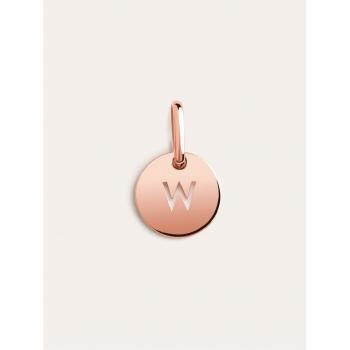 Charm Singularu Mini Medallion Letter - Colgante Inicial en Plata de Ley 925 con Acabado Baño de Oro Rosa de 18 Kt. - Colgante Letras A - Z - Charm Combin