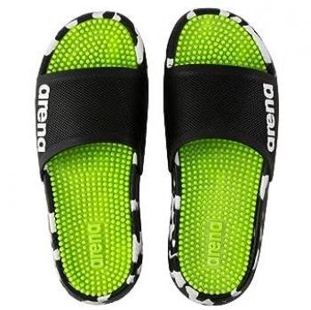 Chanclas de masaje de piscina unisex Arena Marco Bi, color negro, blanco y lima, talla 42 EU