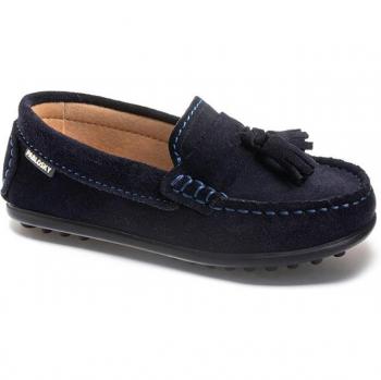 Mocasines de niño Pablosky de piel color azul marino 128126