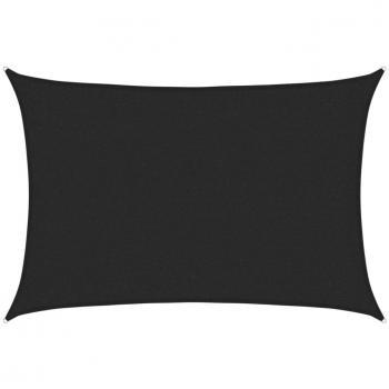 Toldo de vela HDPE negro 160 g/m² 2x3 m