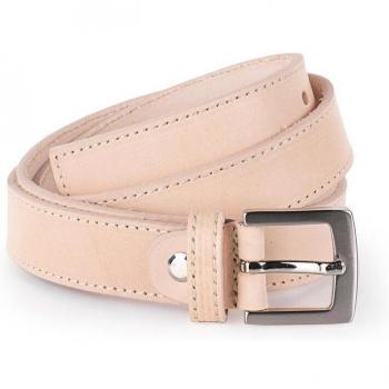 Cinturón de mujer en piel color beige de la marca Jaslen