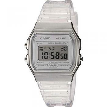 Casio Reloj Digital para Mujer de Cuarzo con Correa en Resina F-91WS-7EF