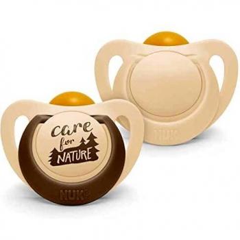 Chupetes de Látex NUK para Bebés 6-18 meses, Pack Doble Beige