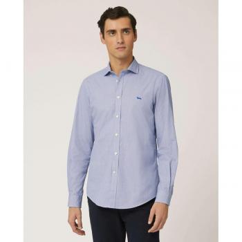 Harmont & Blaine Men's Custom Fit Light Blue Classic Cotton Shirt with French Collar - Size 3XL
