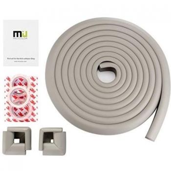 MIU COLOR Grey Baby Safety Table Desk Edge Corner Guard with 4 Corners, Long & More Protection for Child in a Soft Way