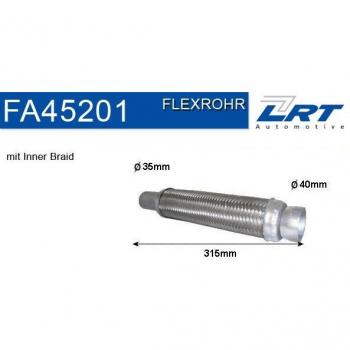 Unión Flexible de Escape LRT FA45201 con Trenzado Interno de 35 mm