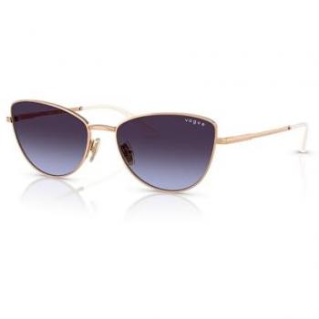 Vogue Vo4324s Cat-Eye Sunglasses with Purple Lenses, Yellow, Size: 56 MM