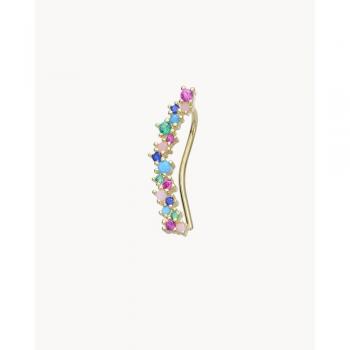 Pendiente Cuff Izquierda Tutti Frutti - Elegante joya de oro amarillo con diseño frutal