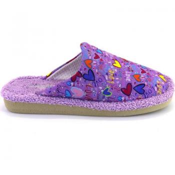 BEREVERE 3405 Zapatillas de casa de mujer malva 523